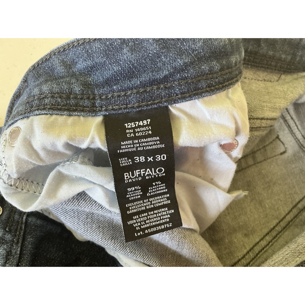 Buffalo David Bitton Jeans Mens 38/30 Blue Jackson-X Straight Stretch - Picture 5 of 8